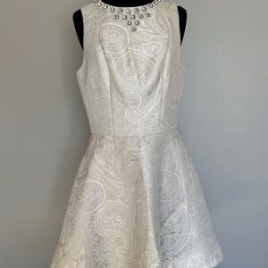 NWT Ted Baker Jeweled Jaquard Occasion Dress Sz 8